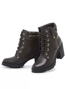 Women Fashion Boots - 咖啡棕 - 查看 4