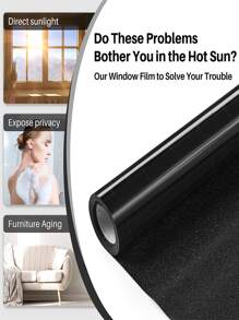 1 cuộn Phim Cửa Sổ Riêng Tư cho Cửa Sổ Kính Phim Cửa Sổ Phản Quang Chống Nắng Chặn Mờ Phim Cửa Sổ Riêng Tư Bám Tĩnh Không Dính Cho Văn Phòng Tại Nhà - màu đen - Xem 5
