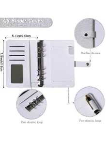 Chất kết dính ngân sách A6 Phong bì tiền mặt PU cho Bộ lập kế hoạch ngân sách , Công cụ lập kế hoạch ngân sách cá nhân , 12 cái Phong bì ngân sách tiền mặt Túi dây kéo , 12 cái Bảng lập kế hoạch hóa đơn ngân sách , 3 miếng dán bảng chữ cái , Nhãn dán 1 cái ( màu trắng ) ) - trắng - Xem 2