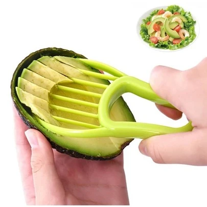 3-in-1 Avocado Slicer Shea Corer Butter Fruit Peeler Cutter Pulp Separator Plastic Knife Kitchen Vegetable Tools Home Accessory