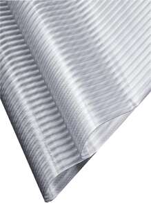 1roll Window Privacy Film Frosted Glass Window Covers Non Adhesive Opaque Stripe Glass Film Removable Sun Blocking Window Coverings Decorative Reed Stickers for Home Office Bathroom - White - View 9