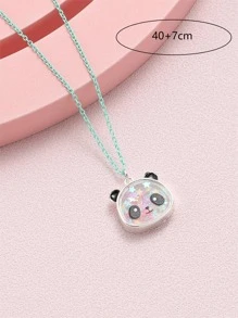 Girls Panda Charm Necklace - Multicolor - View 3