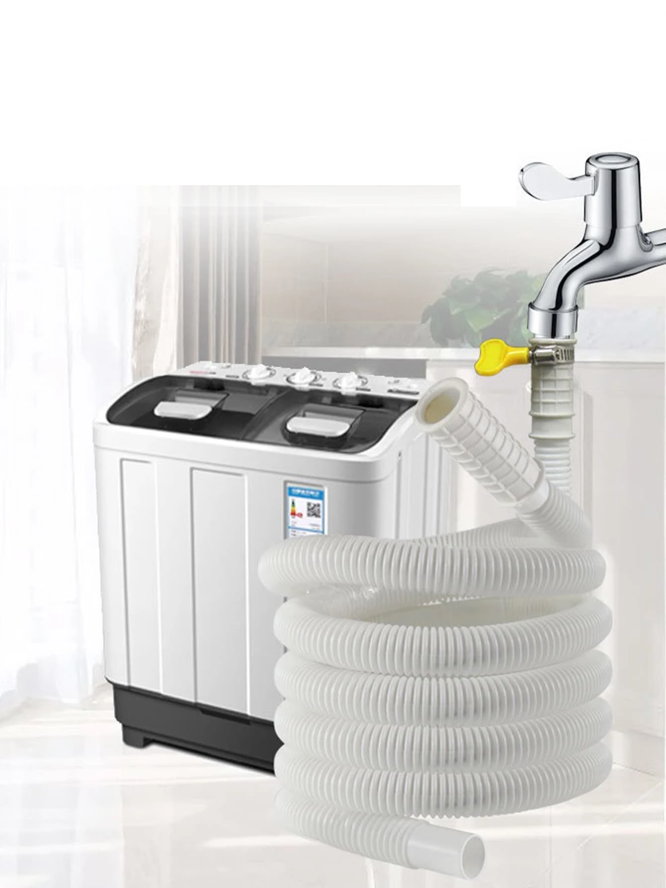 1pc Inlet Hose For Household Old-style Twin-tub Semi-automatic Washing Machine - White - View 1