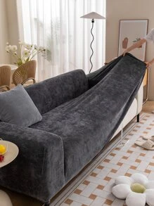 1 pieza Funda de sofá nevado universal todo incluido anti-suciedad anti rasguños sin relleno para todas las temporadas - Gris Oscuro - Ver 1
