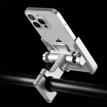 Giá đỡ điện thoại xe máy có thể xoay - Bạc - Xem 4