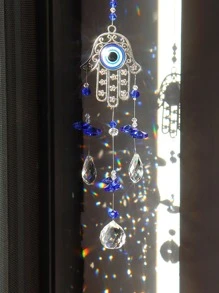 1 pezzo Ornamento da appendere in cristallo artificiale, decorazione per la casa, decorazione per la stanza, decorazione per la parete - Multicolore - Visualizzare 1