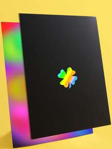 6 piezas Papel para dibujar A4 de colores , garabatear papel , brillante cambio de color cartulina - Multicolor - Ver 2