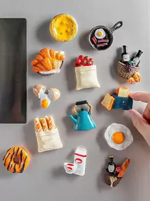 1pc Bread Design Magnetic Refrigerator Sticker - Multicolor - View 1