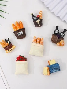 1pc Bread Design Magnetic Refrigerator Sticker - Multicolor - View 4