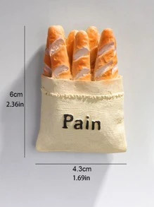 1pc Bread Design Magnetic Refrigerator Sticker - Multicolor - View 5