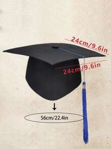 1 chiếc mũ dự tiệc màu trơn - Màu xanh lam - Xem 5