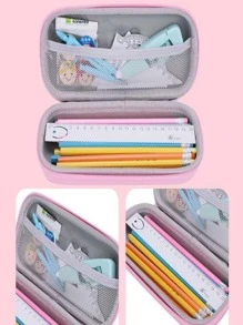 Estuche para lápices de gran capacidad 3D para niñas, de vuelta a la escuela, útiles escolares - Multicolor - Ver 3