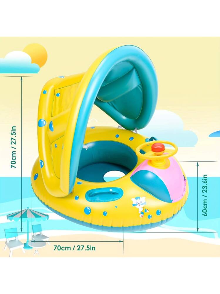 Bouées de natation pour enfants - Jouets respirants réglables avec auvent amovible - Bouées de natation pour enfants pour la natation,pour lac rivière jeux de fête d'été échafaudage intérieur