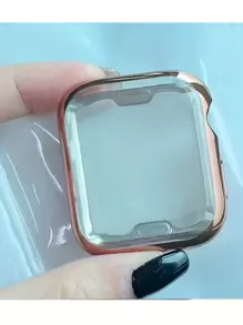 SIMSONLAB 1 vỏ bảo vệ trong suốt Tương thích với Apple Watch - Hoa hồng vàng - Xem 2