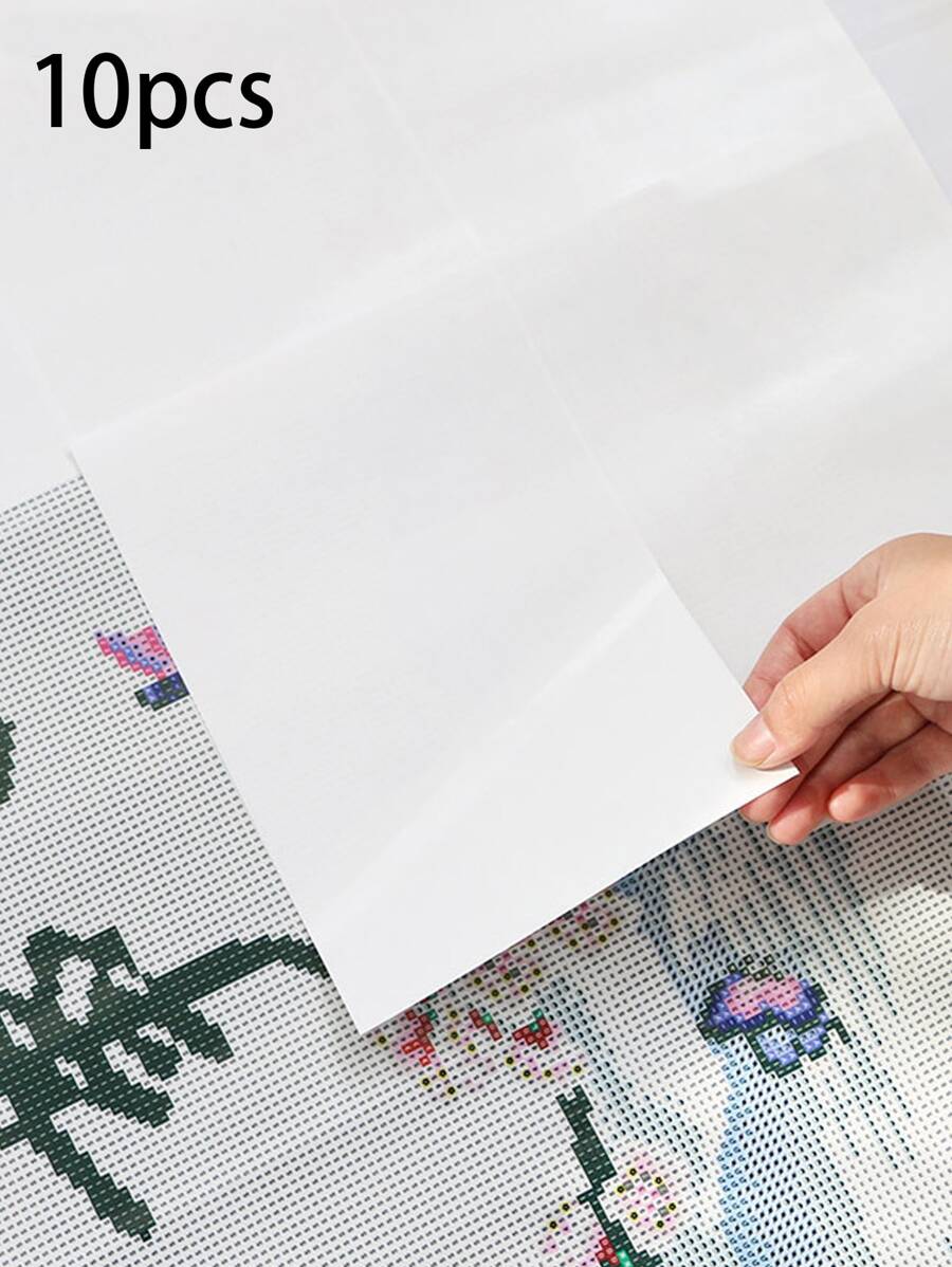 10pcs Diamond Painting Dustproof Protectors - White - View 1