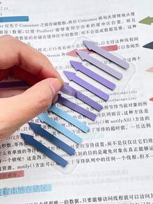 200入組/套彩色頁標記粘性索引標籤 - 藍色 - 查看 4