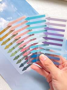 200入組/套彩色頁標記粘性索引標籤 - 藍色 - 查看 2