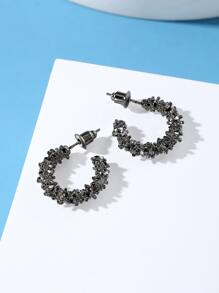 2 pièces Pour Femme Design C Boucle D'oreille Ensemble