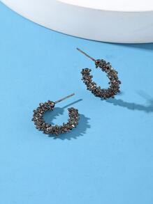 2 pièces Pour Femme Design C Boucle D'oreille Ensemble