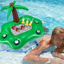 Drink Holder Pool Inflatable Pool Drink Holder Floating Pool Bar Inflatable Pool Accessories, Beach Essentials, Beach Accessories - Green - View 5
