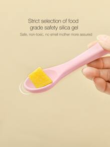 3件套婴儿兔子印花硅胶喂食套装，适合日常生活 - 粉色 - 查看 8