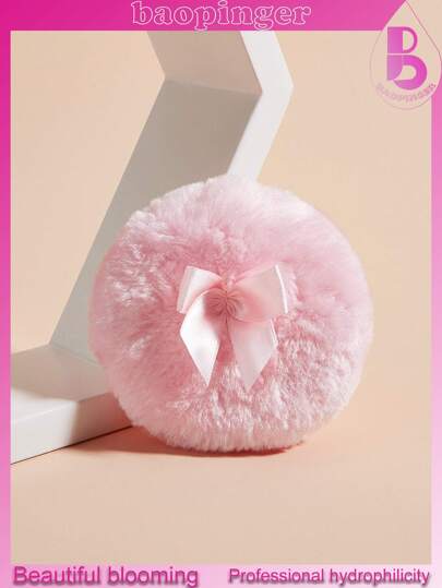 1 Peça Puff de Pó Solto de Cabelo Longo - Puff de Veludo Rosa Macio Misturador de Maquiagem Facial, Puff de Volume Macio e Portátil, Puff de Veludo Redondo com Alça de Fita, Adequado para Ferramentas de Maquiagem de Puff de Pó Solto para o Corpo, Maquiagem, Barato, Decoração de Quarto, Penteadeira, Viagem, Quarto, Acessórios de Maquiagem, Puff, Misturador de Maquiagem, Puff de Pó, Esponja de Maquiagem, Barato, Enfeites de Meia, Maquiagem, Ferramentas de Maquiagem, Coisas Baratas, Presentes, Presentes para Mulheres, Presentes de Natal
