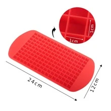 160 Grids Silicone Ice Cube Tray Mini Square Ice Maker Mold - Green - View 8