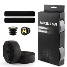 1 par anti deslizante absorción de impactos bicicleta cruzado cinta - Negro - Ver 8