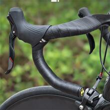 1 par anti deslizante absorción de impactos bicicleta cruzado cinta - Negro - Ver 2