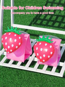 1 对成人充气游泳臂圈，加厚圆柱形双气囊游泳辅助器 - 玫紅色 - 查看 2