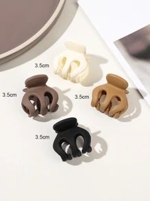 4pcs Minimalist Solid Small Hair Claw Casual Claw Clips Hair Clips Hair Jaw Clip Hair Clamps Hair Clutch Hair Claw Clip, School Stuff, College Fall Winter Hair Accessories For Women For Vacation Outfits Woman Summer Outfits - Multicolor - View 5