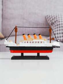 積木套裝遊輪3D船模型玩具建築模組DIY船組裝磚塊成年人青少年玩具節日禮物 - 彩色 - 查看 7