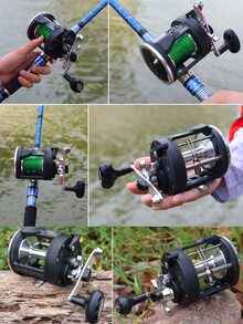 Sougayilang Trolling Reel, Level Wind Fishing Reel, Conventional Reel For Salmon And Catfish - Bạc - Xem 9