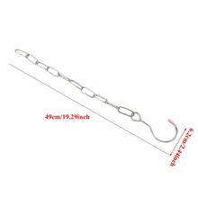 1 件不锈钢衣柜悬挂收纳链，用于衣服装饰秋季装饰节日装饰房间装饰家居装饰秋季装饰卧室装饰万圣节装饰、房间装饰、圣诞装饰、万圣节、万圣节装饰、圣诞节、万圣节装饰、圣诞装饰、秋季装饰、圣诞装饰、收纳、收纳 - 銀色 - 查看 3