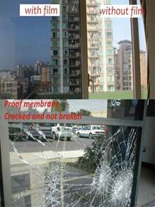 1roll Window Tint Film for Cars, Window Privacy Film, Heat & UV Block and Scratch Resistant, Blackout Auto Car Windshield Sun Shade Film - Black - View 5