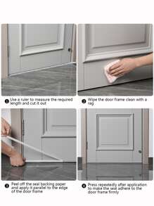 1入組1m門底密封條,氣窗橡膠密封條,防風防塵自粘門擋風玻璃密封膠帶 - 棕色 - 查看 7