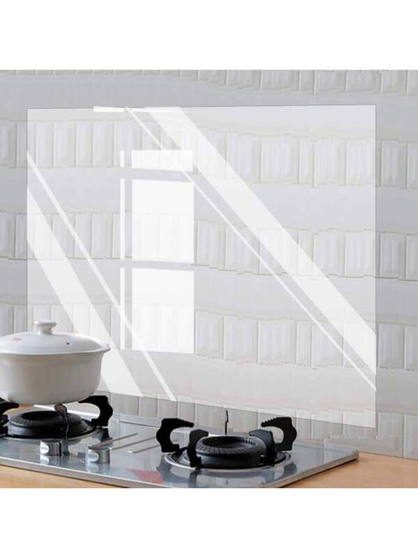 1 Roll Transparent Kitchen Oilproof Sticker SHEIN USA