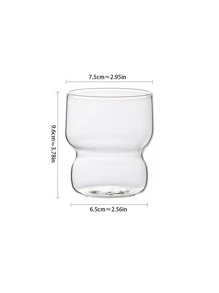 1pc Transparent Glass Mug With Handle - Clear - View 4