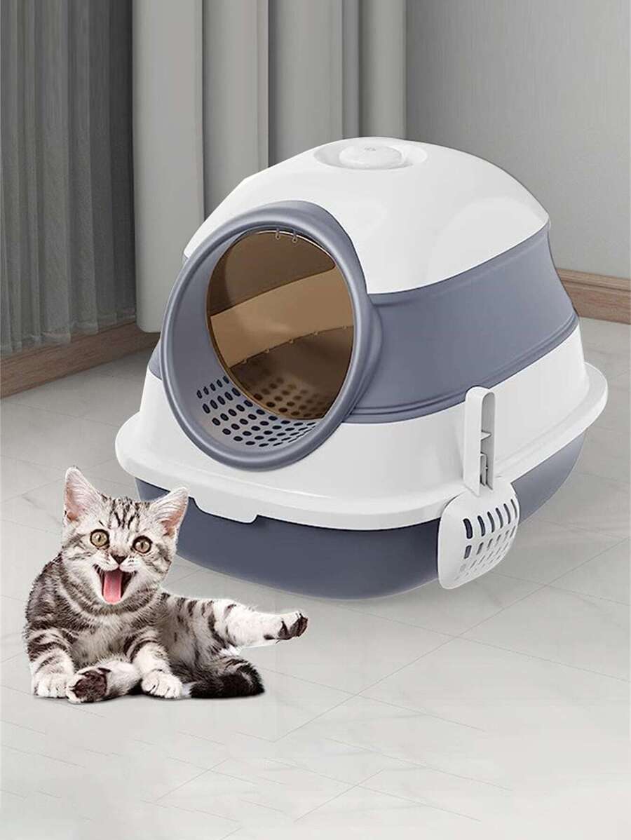 1pc Cat Litter Box With Shovel