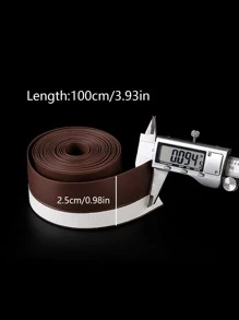 1入組1m門底密封條,氣窗橡膠密封條,防風防塵自粘門擋風玻璃密封膠帶 - 棕色 - 查看 8