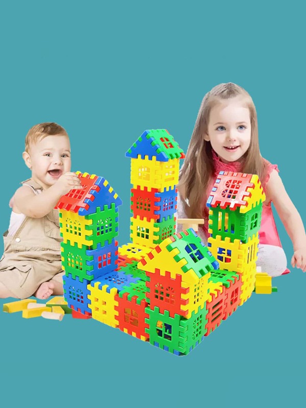 50 Stück Eltern-Kind Puzzle Haus Bauklötze Spielzeug Schule, Studenten, Schreibwaren, Schulmaterial