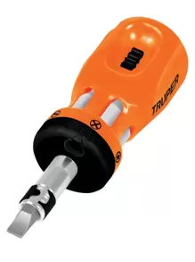 Desarmador Tipo Trompo Matraca 6 Puntas Doble Truper dtrom-12 - Naranja - Ver 1