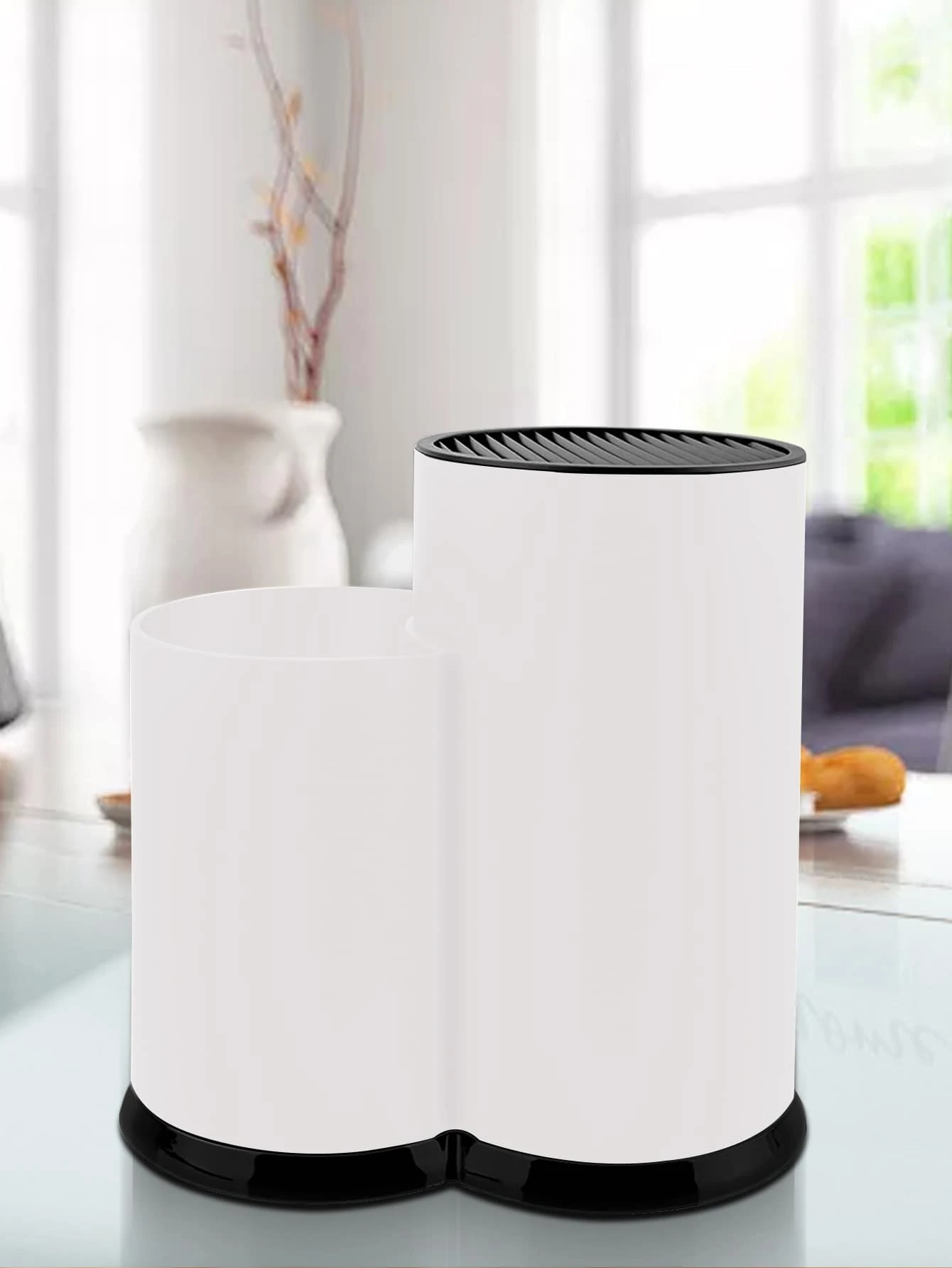 Soporte Y Organizador De Cuchillos Y Utensilios De Cocina Multifuncional - Blanco - Ver 1