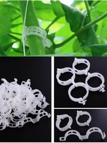 50pcs Plastic Plant Clips Hami Melon Clips For Vine, Stem, And Vines, Fixed Clamp For Garden - Clear - View 7