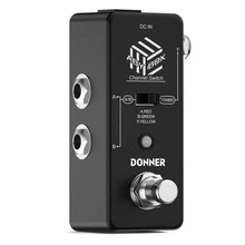 Donner Mini Guitar Effect Pedal ABY Box Line Selector AB Switch Noise Reduction for Electric Guitar Bass Home Studio Live Performance True Bypass - Black - View 4