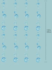 『海底世界』白色氣泡花環，用於派對裝飾，2D氣泡圖案花環，懸掛氣泡絲帶，適用於泳池，海洋，水下淋浴，生日派對裝飾用品 - 藍色 - 查看 2