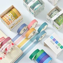 Băng Washi có hoa văn thực vật - màu nâu - Xem 5