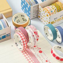 Băng Washi có hoa văn thực vật - màu nâu - Xem 7