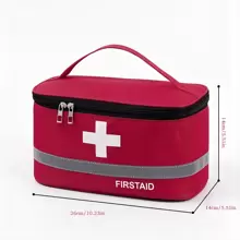 Large Capacity Outdoor First Aid Kit, Portable Medicine Bag For Home - Red - View 1