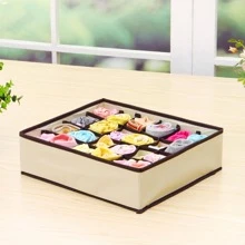 1 Bộ hộp đựng đồ lót màu xám, hộp đựng tất và đồ lót, hộp đựng đồ vải cho ngăn kéo, hộp đựng tủ quần áo, hộp đựng áo ngực, tất, đồ lót và cà vạt, ngăn chia ngăn kéo đựng quần áo - Màu be - Xem 7